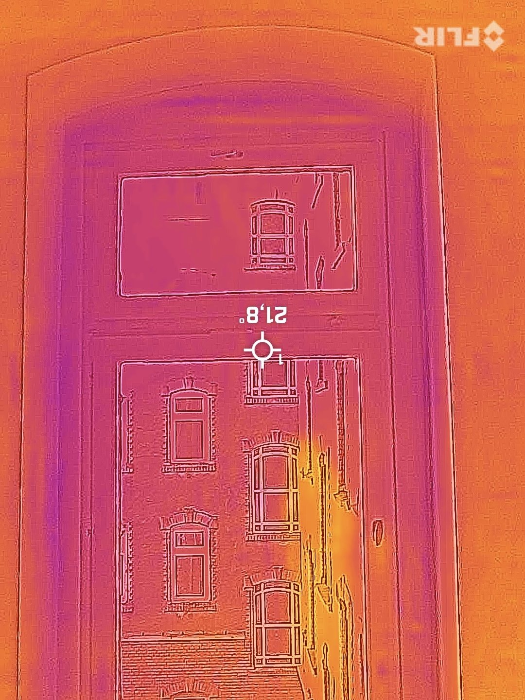Thermal imaging: heat loss around doors and frames